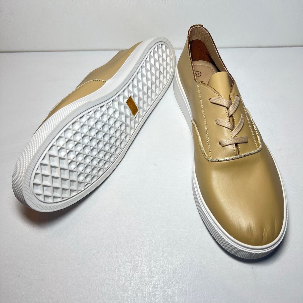 Kaanas Varadero Leather Sneaker Womens Size 11 Narrow Almond Casual Shoes